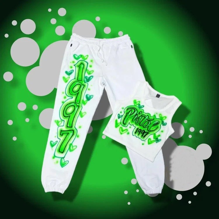 Airbrush Crop Tops & Joggers
